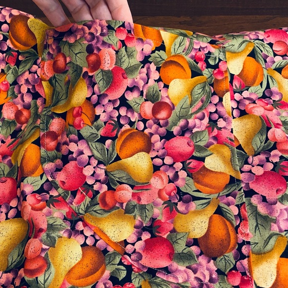 🌟HP🌟NWOT Reversible Apron Fruit and Coffeehouse Adjustable Fabric - Picture 5 of 8